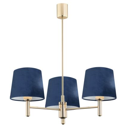 BRILAGI - Lampadario con asta MONTE 3xE27/60W/230V blu/oro