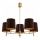 Brilagi - Lampadario con asta MONTE 5xE27/60W/230V marrone/oro