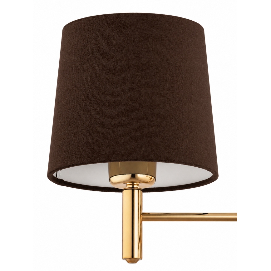 Brilagi - Lampadario con asta MONTE 5xE27/60W/230V marrone/oro
