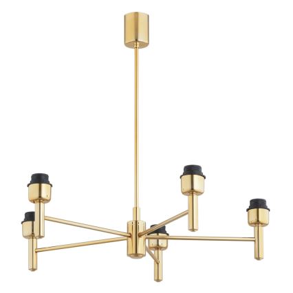 Brilagi - Lampadario con asta MONTE 5xE27/60W/230V marrone/oro