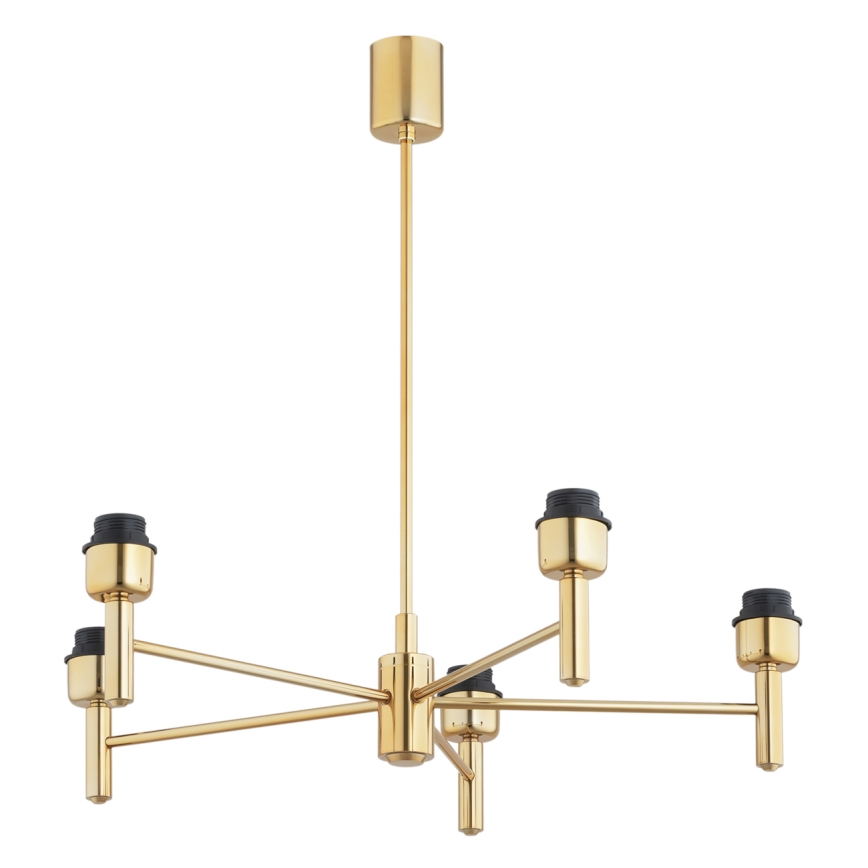 Brilagi - Lampadario con asta MONTE 5xE27/60W/230V marrone/oro