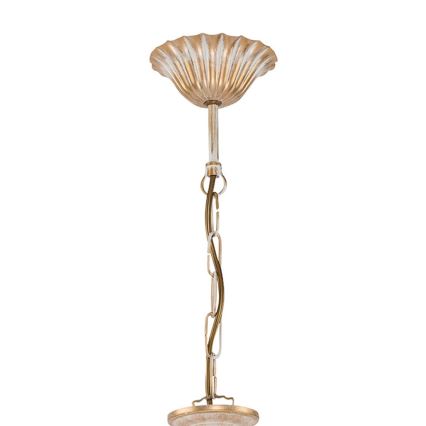 Brilagi - Lampadario con catena SONIA 3xE27/15W/230V Ø 64 cm crema/patina