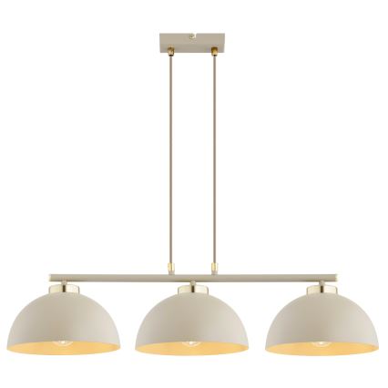 Brilagi - Lampadario con cavo 3xE27/60W/230V beige/oro