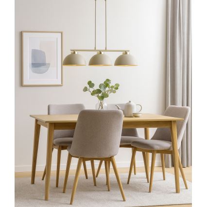 Brilagi - Lampadario con cavo 3xE27/60W/230V beige/oro