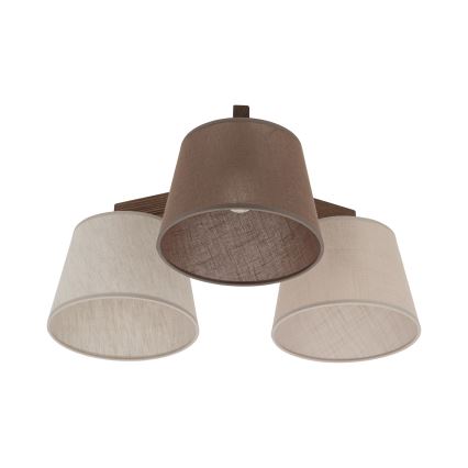 Brilagi - Lampadario da soffitto a montaggio superficiale LATTE 3xE27/60W/230V pino/mix