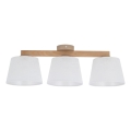 Brilagi - Lampadario da soffitto a montaggio superficiale LATTE SABIA 3xE27/60W/230V pino/bianco