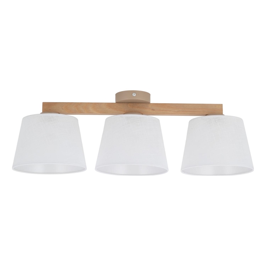 Brilagi - Lampadario da soffitto a montaggio superficiale LATTE SABIA 3xE27/60W/230V pino/bianco