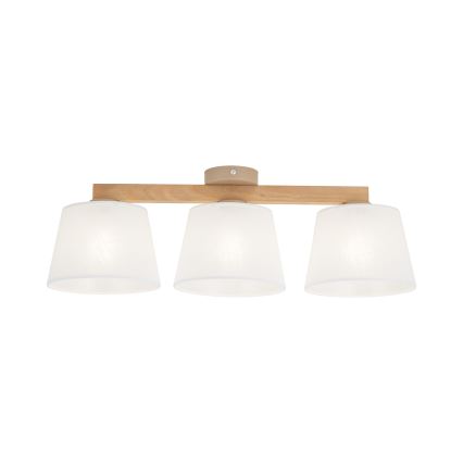Brilagi - Lampadario da soffitto a montaggio superficiale LATTE SABIA 3xE27/60W/230V pino/bianco