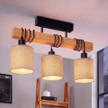 BRILAGI - Lampadario da soffitto a montaggio superficiale NUBILA 3xE27/60W/230V pino/marrone chiaro