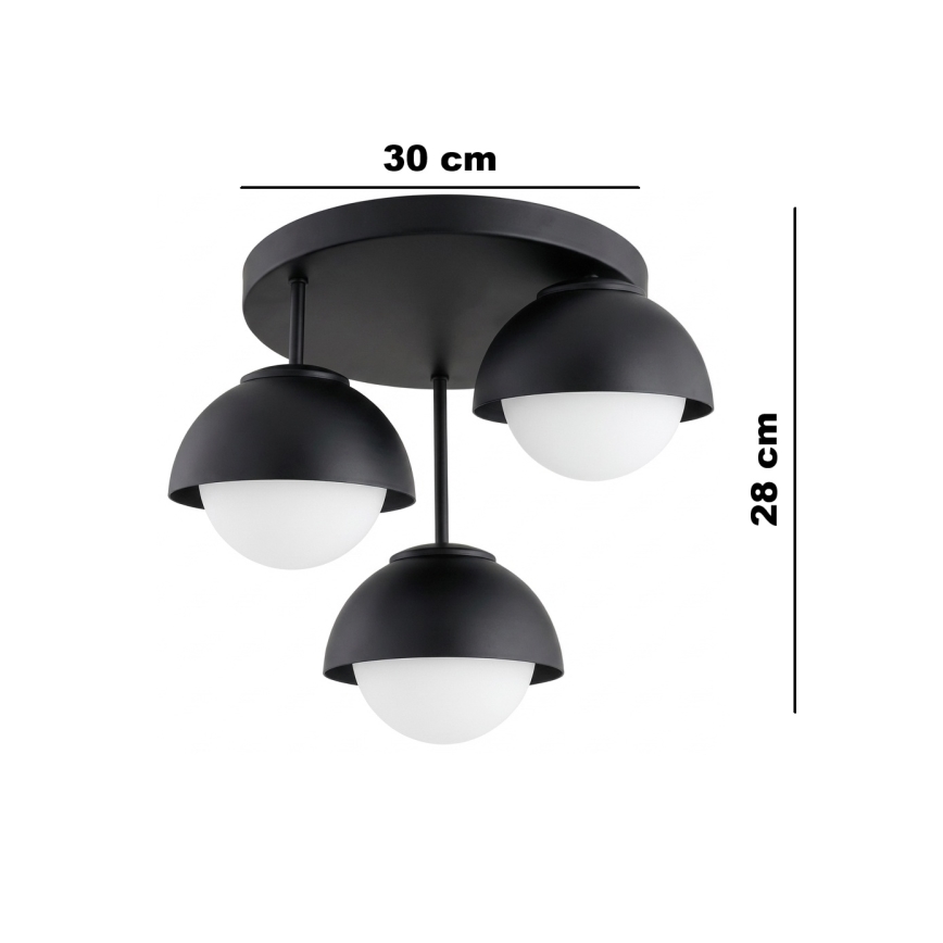 BRILAGI - Lampadario da soffitto COSMO 3xE27/60W/230V nero