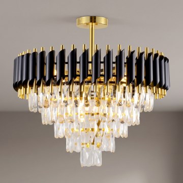 BRILAGI - Lampadario da soffitto ECLIPSE 9xE14/10W/230V Ø 58 cm oro/nero