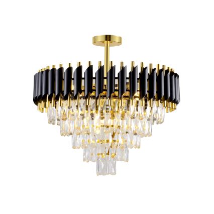 BRILAGI - Lampadario da soffitto ECLIPSE 9xE14/10W/230V Ø 58 cm oro/nero