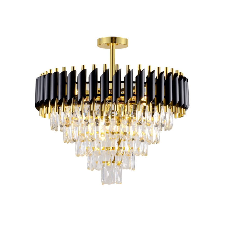 BRILAGI - Lampadario da soffitto ECLIPSE 9xE14/10W/230V Ø 58 cm oro/nero