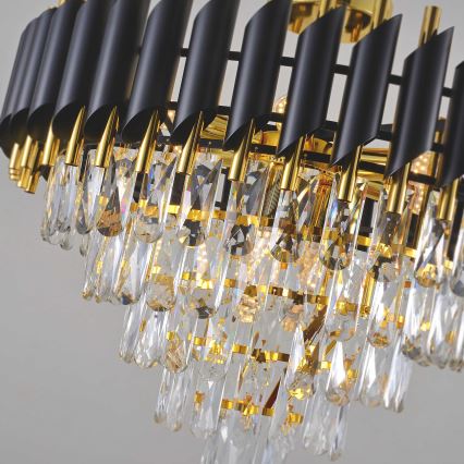 BRILAGI - Lampadario da soffitto ECLIPSE 9xE14/10W/230V Ø 58 cm oro/nero