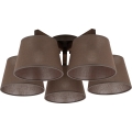 Brilagi - Lampadario da soffitto LATTE 5xE27/60W/230V pino/marrone