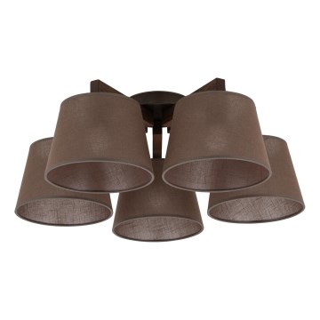 Brilagi - Lampadario da soffitto LATTE 5xE27/60W/230V pino/marrone