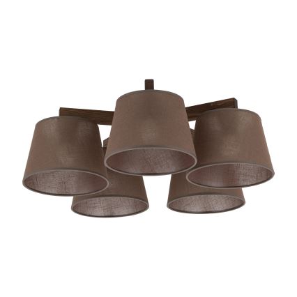 Brilagi - Lampadario da soffitto LATTE 5xE27/60W/230V pino/marrone