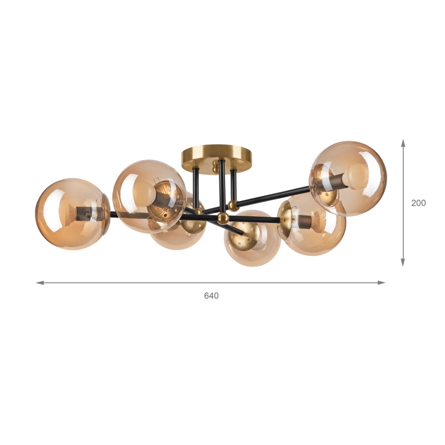 Brilagi - Lampadario da soffitto MALIVA 6xE14/15W/230V dorato