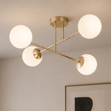 Brilagi - Lampadario da soffitto MILO 4xE27/60W/230V dorato
