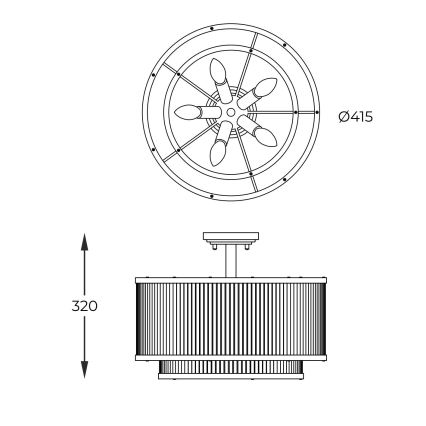 Brilagi - Lampadario da soffitto RAMOS 5xE14/60W/230V cromo lucido