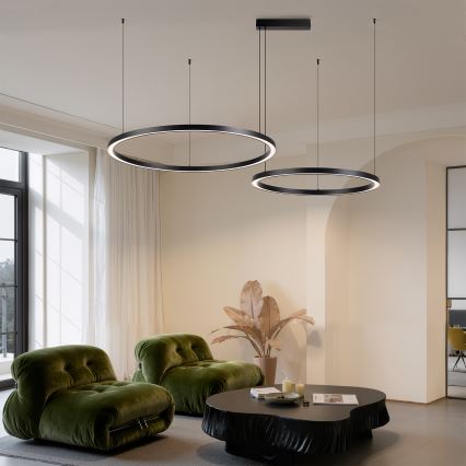 Brilagi - Lampadario LED dimmerabile su cavo PORTOFINO LED/98W/230V 3000-6000K nero + telecomando