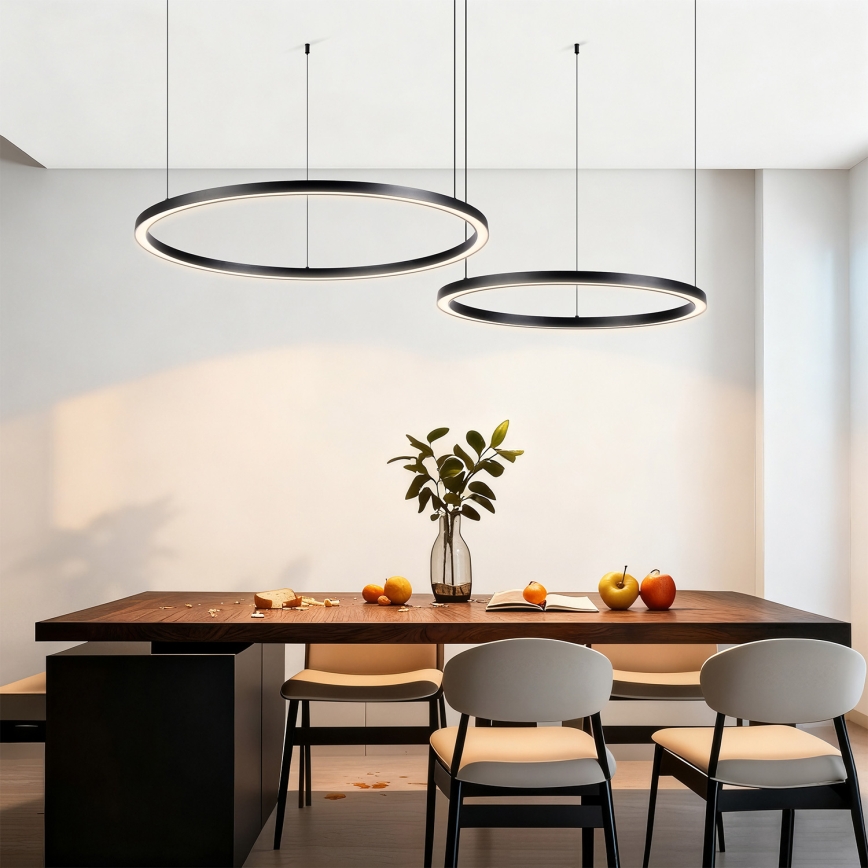 Brilagi - Lampadario LED dimmerabile su cavo PORTOFINO LED/98W/230V 3000-6000K nero + telecomando