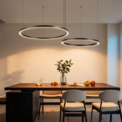 Brilagi - Lampadario LED dimmerabile su cavo PORTOFINO LED/98W/230V 3000-6000K nero + telecomando