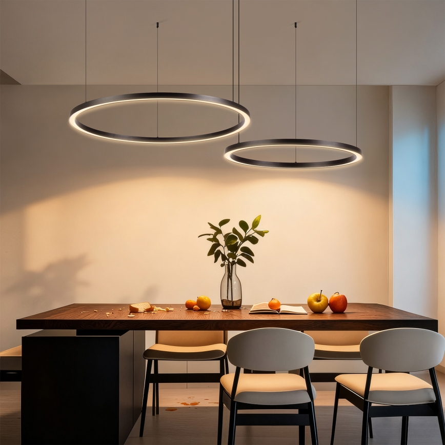 Brilagi - Lampadario LED dimmerabile su cavo PORTOFINO LED/98W/230V 3000-6000K nero + telecomando