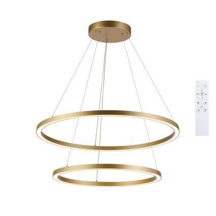 Brilagi - Lampadario a sospensione dimmerabile PORTOFINO LED/98W/230V 3000-6000K Ø 80 cm oro + telecomando