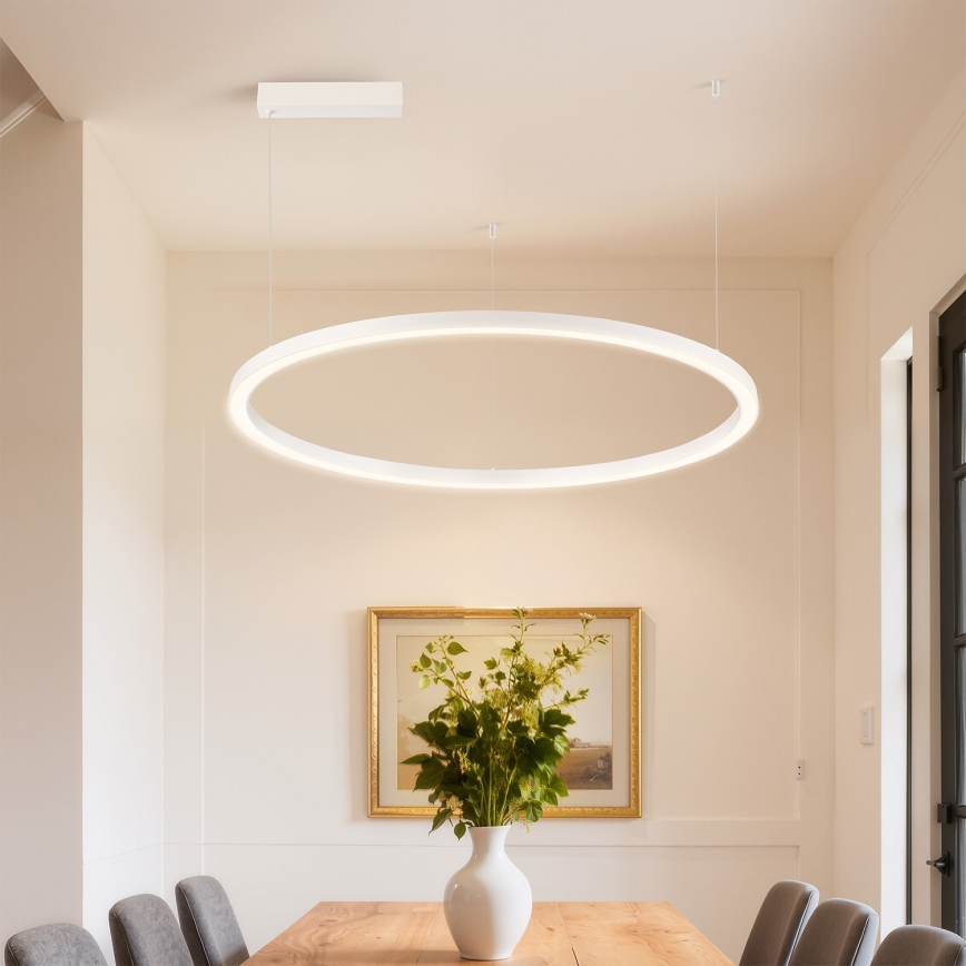 Brilagi - Lampadario LED dimmerabile su cavo PORTOFINO LED/60W/230V 3000–6000K Ø 80 cm bianco + telecomando