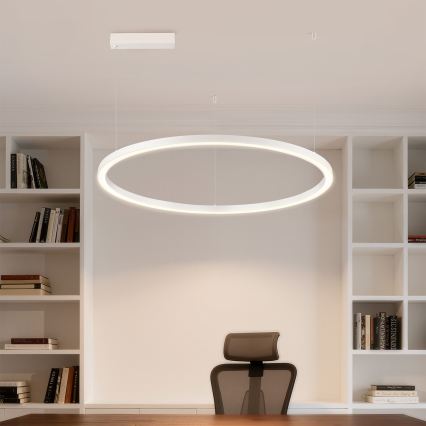 Brilagi - Lampadario LED dimmerabile su cavo PORTOFINO LED/60W/230V 3000–6000K Ø 80 cm bianco + telecomando