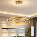Brilagi - Lampadario dimmerabile a sospensione TWISTER LED/75W/230V 3000-6000K Ø 70 cm oro + telecomando