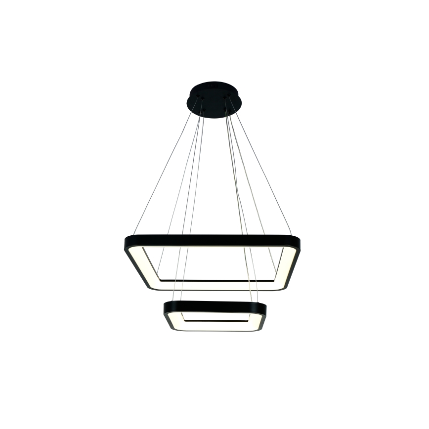 Brilagi - Lampadario LED dimmerabile a sospensione con cavo FALCON SLIM LED/78W/230V 3000-6500K 50x50 cm nero + telecomando