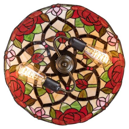 Brilagi - Lampadario in stile Tiffany a catena GARLAN 2xE27/60W/230V