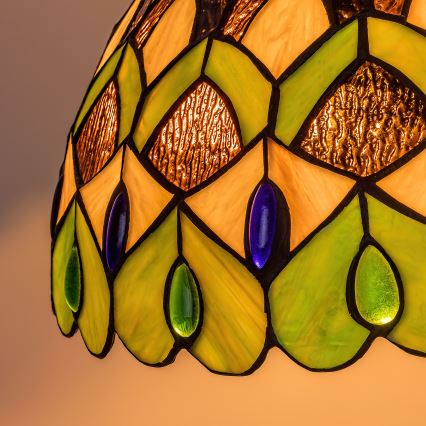 Brilagi - Lampadario in stile Tiffany a sospensione con catena MARGARET 2xE27/60W/230V