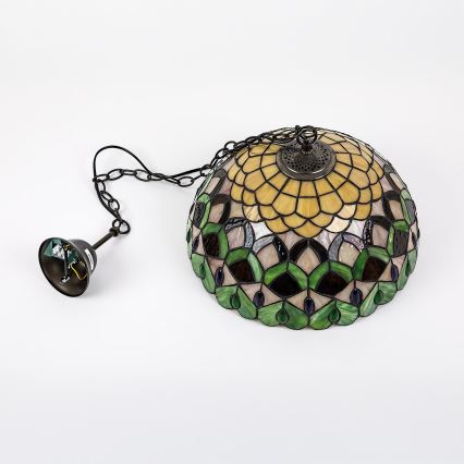 Brilagi - Lampadario in stile Tiffany a sospensione con catena MARGARET 2xE27/60W/230V