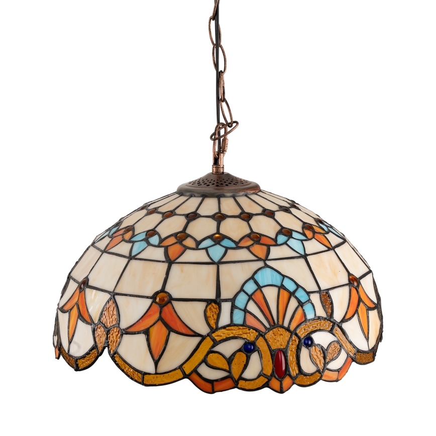 Brilagi - lampadario in vetro Tiffany a catena MIRABELLA 1xE27/60W/230V Ø 40 cm