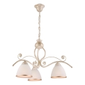 Brilagi - Lampadario LED a catena ANTICO 3xE27/60W/230V 3000K patina bianca