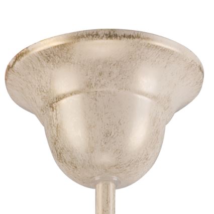 Brilagi - Lampadario LED a catena ANTICO 5xE27/60W/230V 3000K bianco patinato