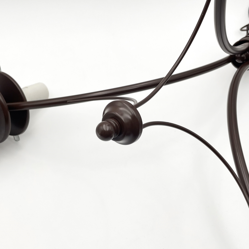 Brilagi - Lampadario LED a catena COTTAGE 3xE14/40W/230V faggio/marrone/beige fumé