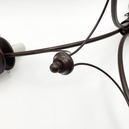 Brilagi - Lampadario LED a catena COTTAGE 3xE14/40W/230V faggio/marrone/bianco