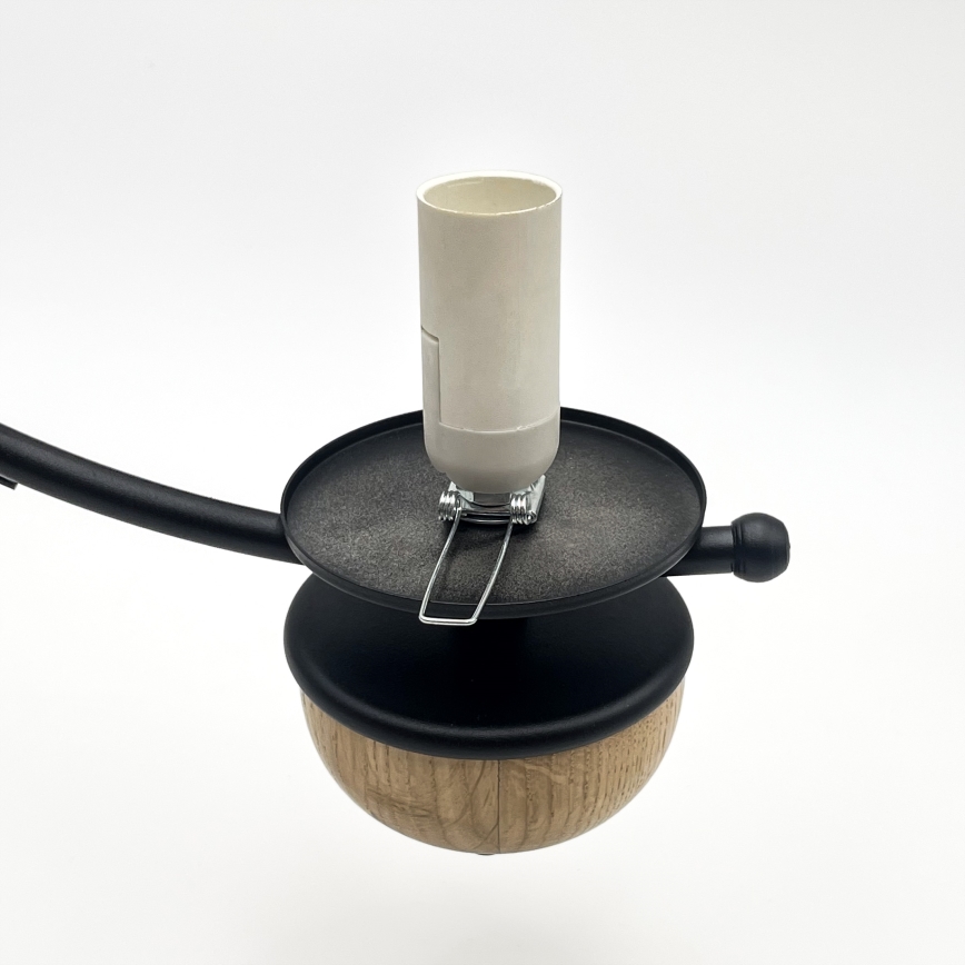 Brilagi - Lampadario LED a catena COTTAGE 3xE14/40W/230V quercia/nero/beige fumé