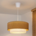 Brilagi - Lampadario LED a cavo BOHO ECO 1xE27/10W/230V Ø 40 cm beige/crema