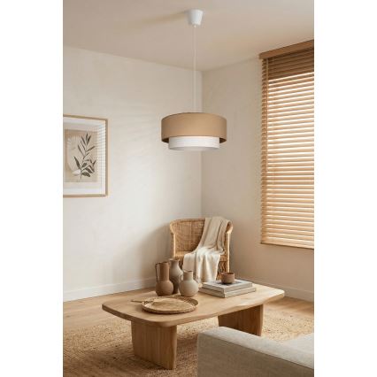 Brilagi - Lampadario LED a cavo BOHO ECO 1xE27/10W/230V Ø 40 cm beige/crema