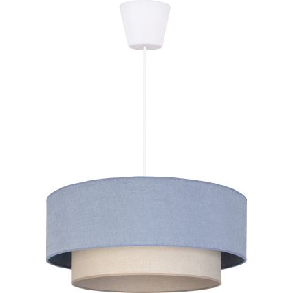 Brilagi - Lampadario LED a cavo BOHO ECO 1xE27/10W/230V Ø 40 cm blu/crema