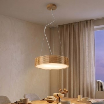 Brilagi - Lampadario LED a cavo CARVALHO MODERN 2xE27/60W/230V rovere Ø 37,5 cm