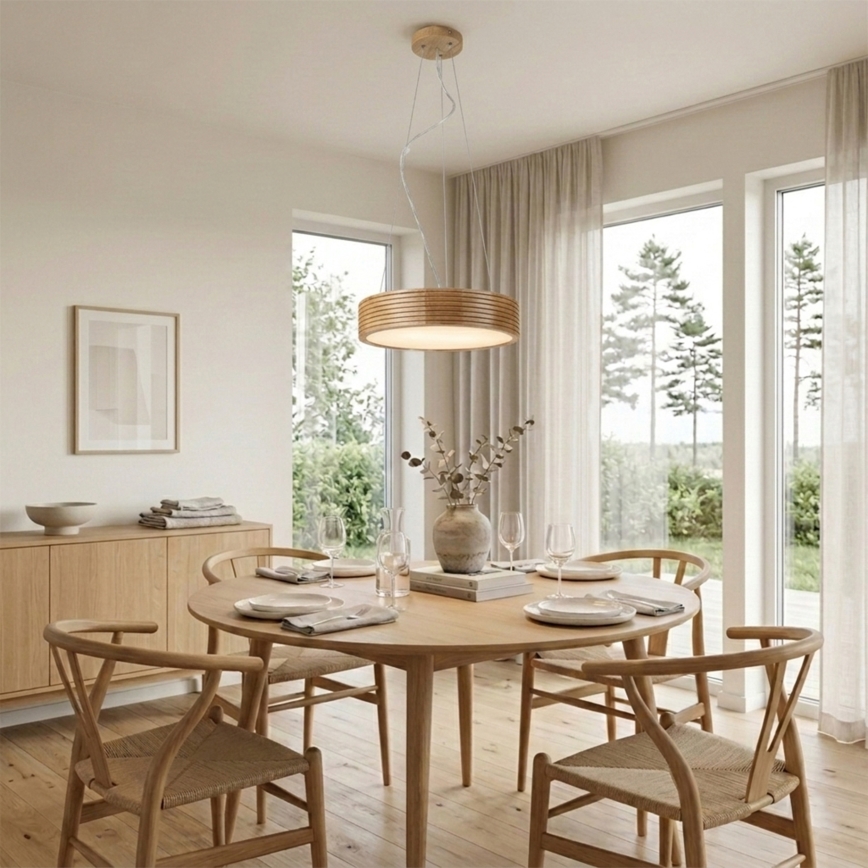 Brilagi - Lampadario LED a cavo CARVALHO MODERN 2xE27/60W/230V rovere Ø 37,5 cm