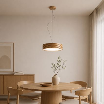 Brilagi - Lampadario LED a cavo CARVALHO MODERN 2xE27/60W/230V rovere Ø 37,5 cm