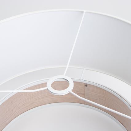 Brilagi - Lampadario LED a cavo CERIA 1xE27/40W/230V diam. 50 cm bianco/beige