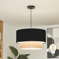 Brilagi - Lampadario LED a cavo CERIA 1xE27/40W/230V Ø 50 cm nero/beige
